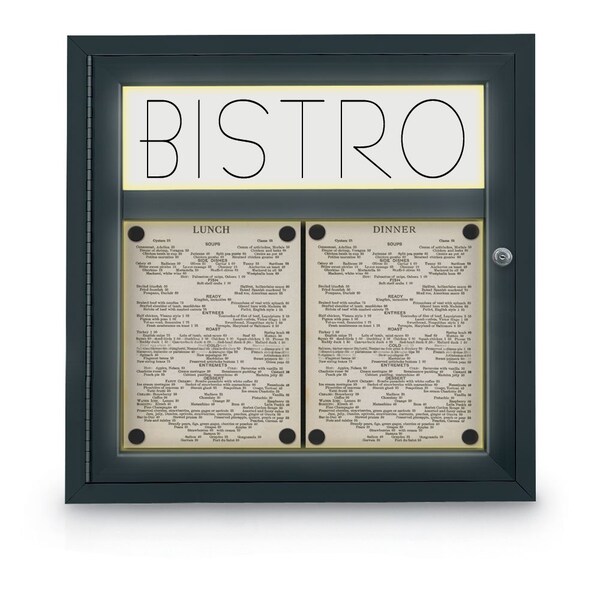 Sliding Door Indoor Enclosed Corkboard, 7